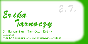erika tarnoczy business card